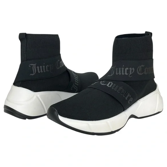 Juicy Couture Ariella Black Stretch Womens Sock Sneakers Size 8M - Picture 12 of 12